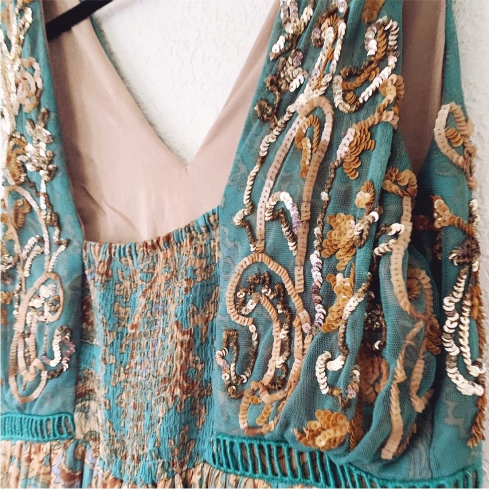 Anthropologie Ranna Gill Beaded Paisley Maxi Dress - Picture 4 of 8